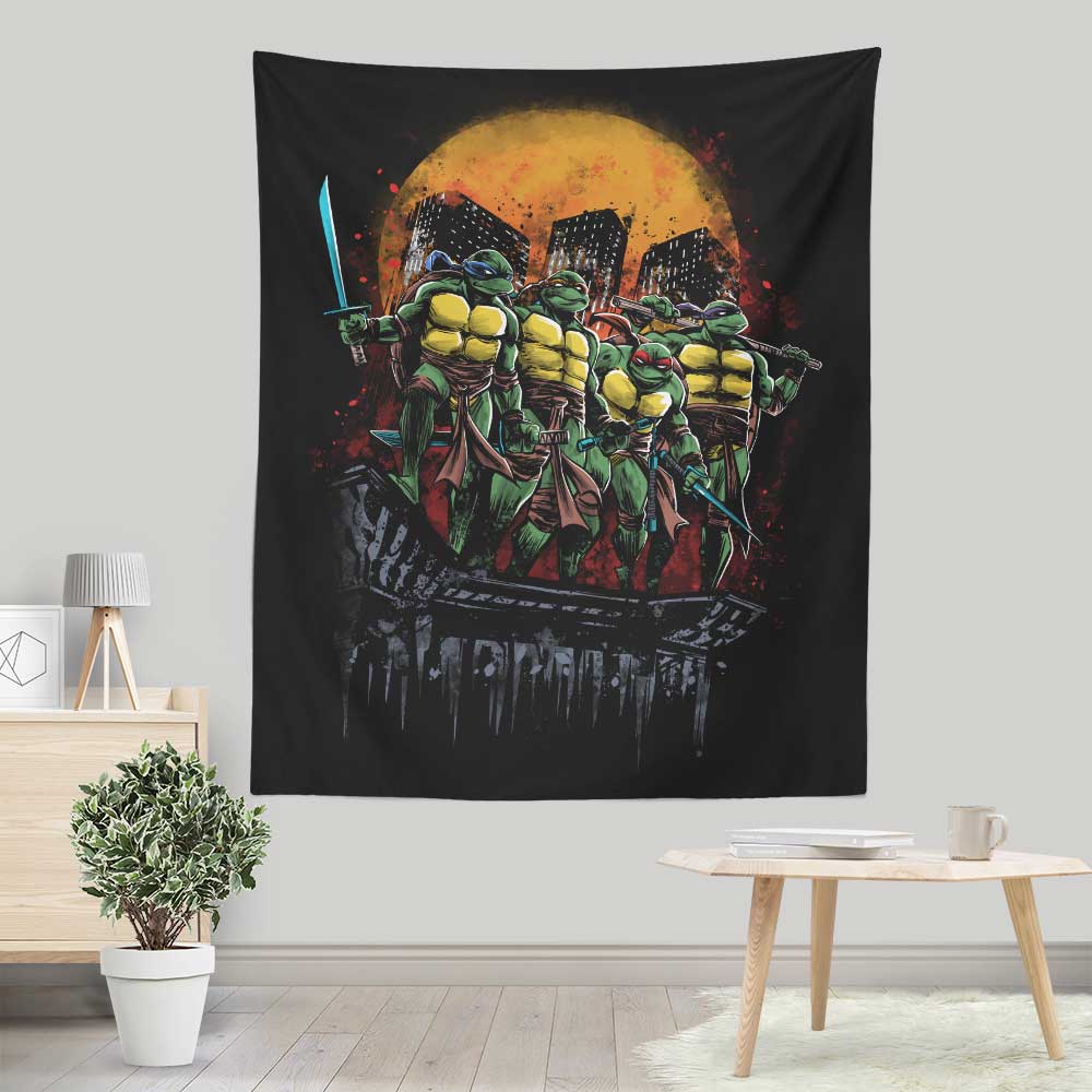 Turtles on the Roof - Wall Tapestry