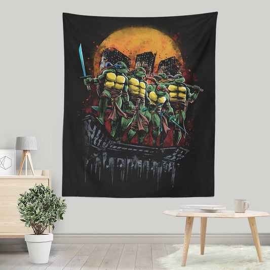 Turtles on the Roof - Wall Tapestry