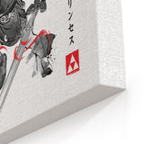 Twilight Wolf Sumi-e - Canvas Print