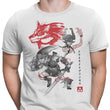 Twilight Wolf Sumi-e - Men's Apparel