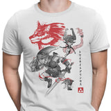 Twilight Wolf Sumi-e - Men's Apparel