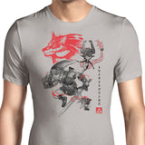 Twilight Wolf Sumi-e - Men's Apparel
