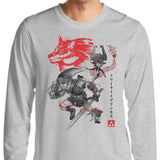 Twilight Wolf Sumi-e - Long Sleeve T-Shirt