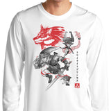Twilight Wolf Sumi-e - Long Sleeve T-Shirt