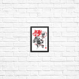 Twilight Wolf Sumi-e - Posters & Prints