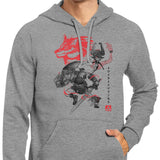 Twilight Wolf Sumi-e - Hoodie