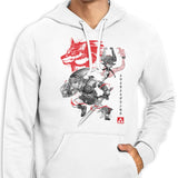 Twilight Wolf Sumi-e - Hoodie