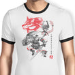 Twilight Wolf Sumi-e - Ringer T-Shirt