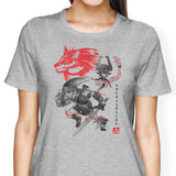 Twilight Wolf Sumi-e - Women's Apparel
