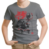 Twilight Wolf Sumi-e - Youth Apparel