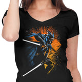 Twin White Blades - Women's V-Neck