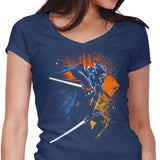 Twin White Blades - Women's V-Neck