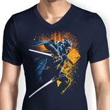 Twin White Blades - Men's V-Neck
