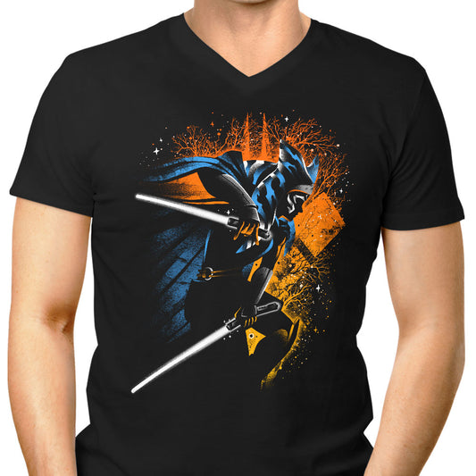 Twin White Blades - Men's V-Neck