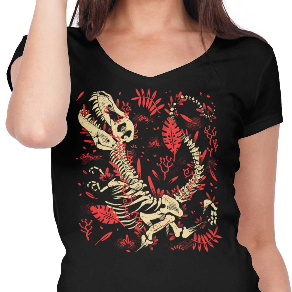 Tyrannosaurus Fossils - Women's V-Neck