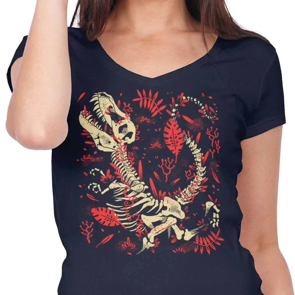 Tyrannosaurus Fossils - Women's V-Neck