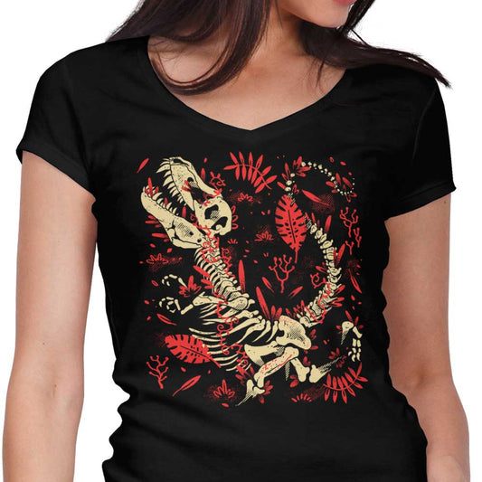 Tyrannosaurus Fossils - Women's V-Neck