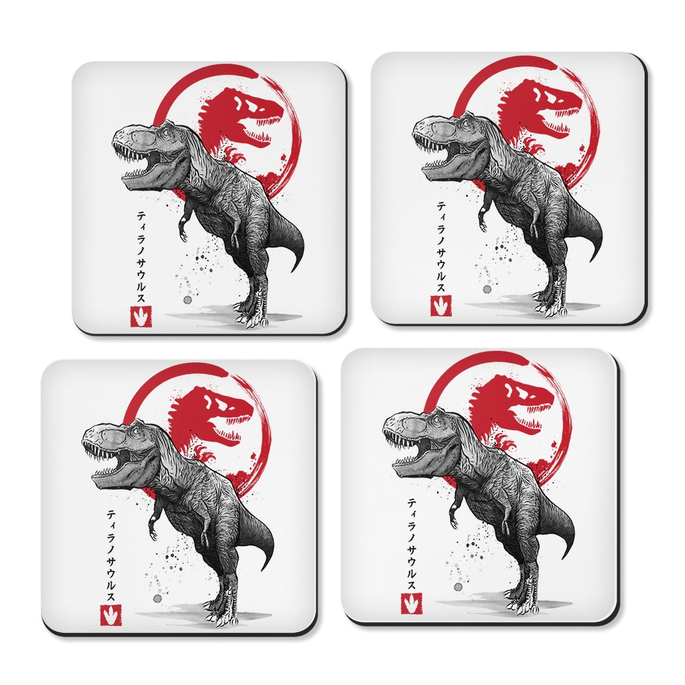 Tyrannosaurus Sumi-e - Coasters