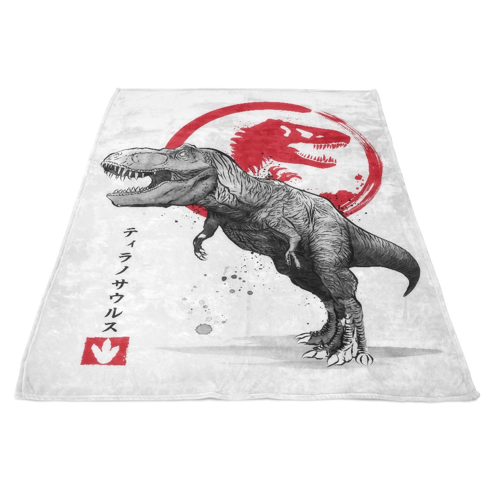 Tyrannosaurus Sumi-e - Fleece Blanket