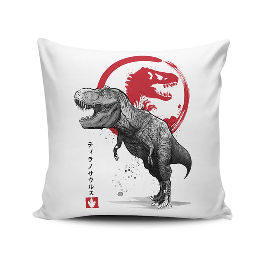 Tyrannosaurus Sumi-e - Throw Pillow