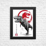 Tyrannosaurus Sumi-e - Posters & Prints