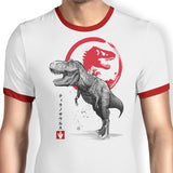 Tyrannosaurus Sumi-e - Ringer T-Shirt