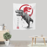 Tyrannosaurus Sumi-e - Wall Tapestry