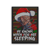 Ugly Nightmare Sweater - Canvas Print