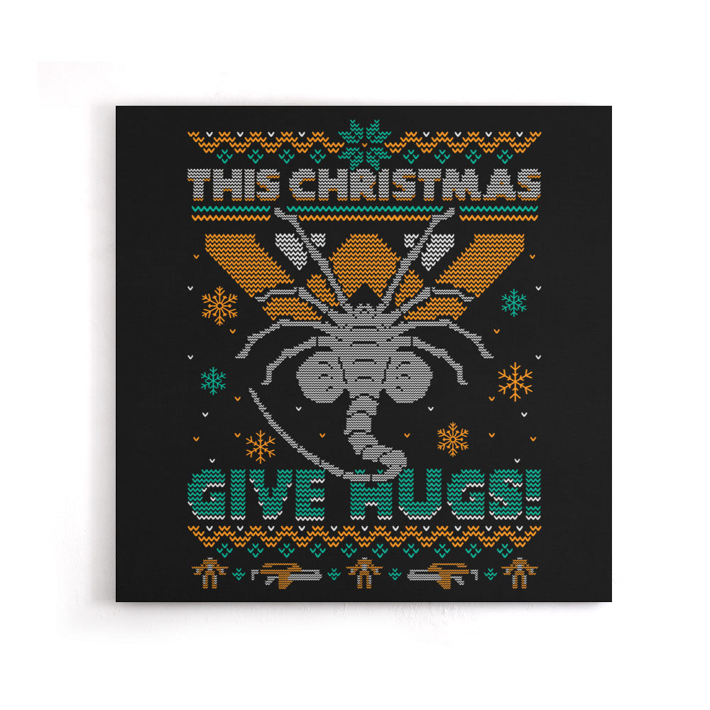 Ugly Xmas Hugs - Canvas Print