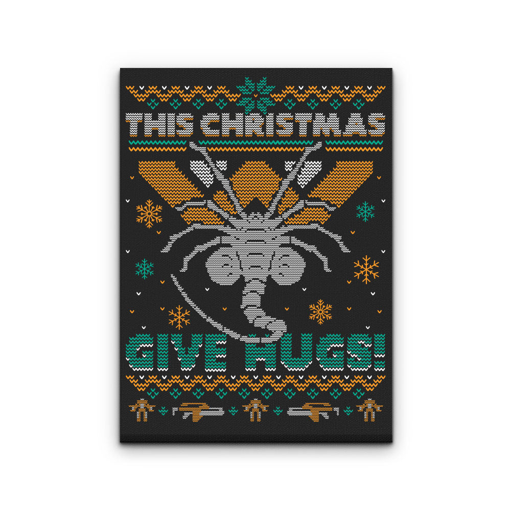 Ugly Xmas Hugs - Canvas Print