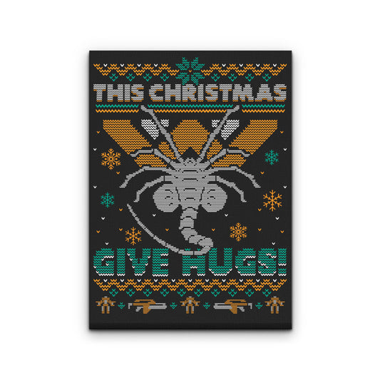 Ugly Xmas Hugs - Canvas Print