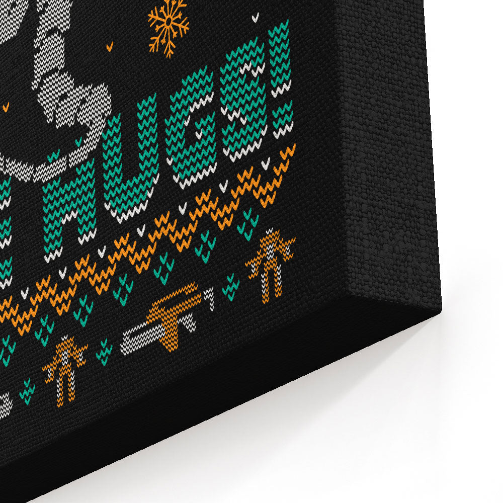 Ugly Xmas Hugs - Canvas Print