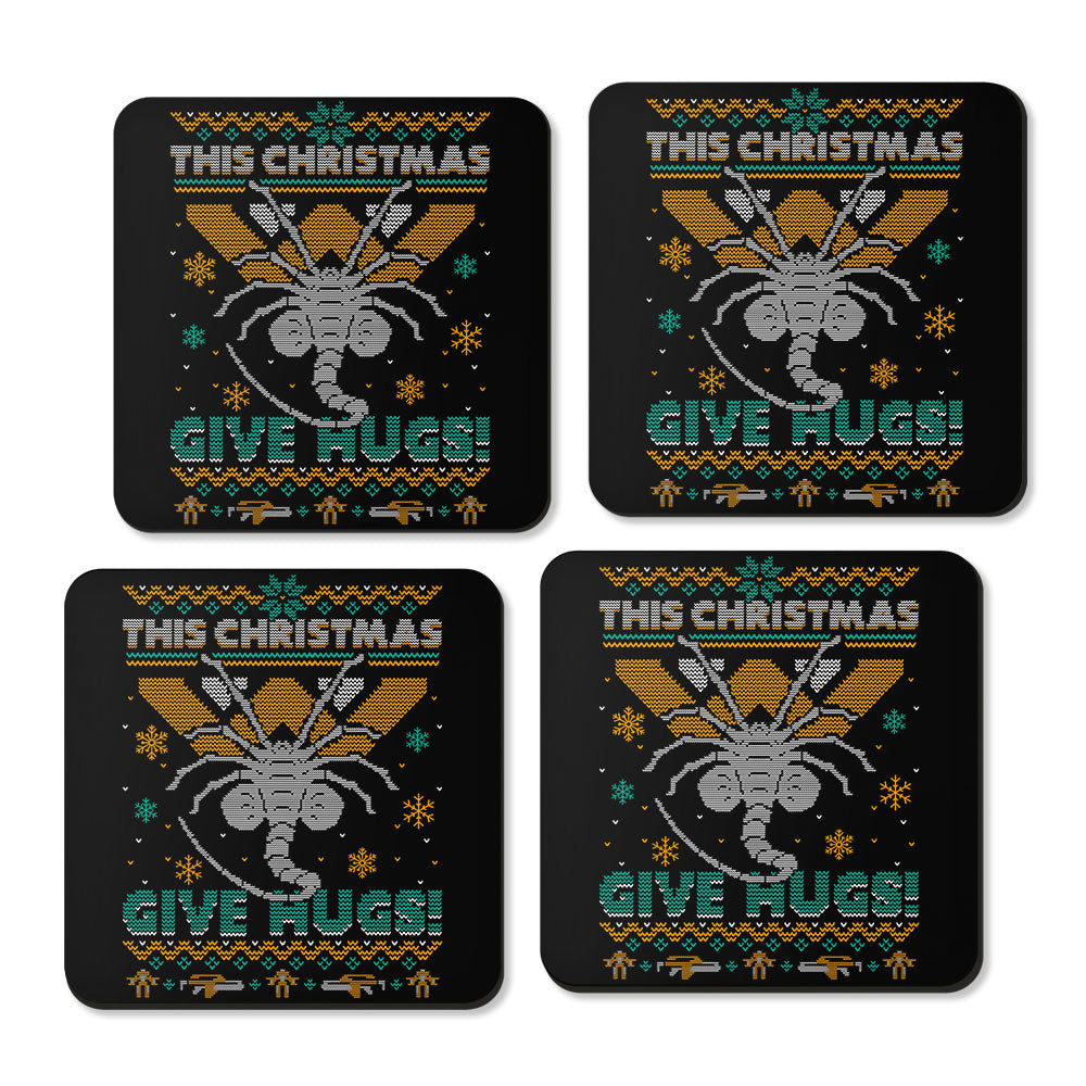 Ugly Xmas Hugs - Coasters