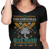 Ugly Xmas Hugs - Women's V-Neck