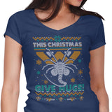 Ugly Xmas Hugs - Women's V-Neck