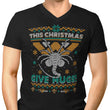 Ugly Xmas Hugs - Men's V-Neck