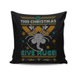 Ugly Xmas Hugs - Throw Pillow