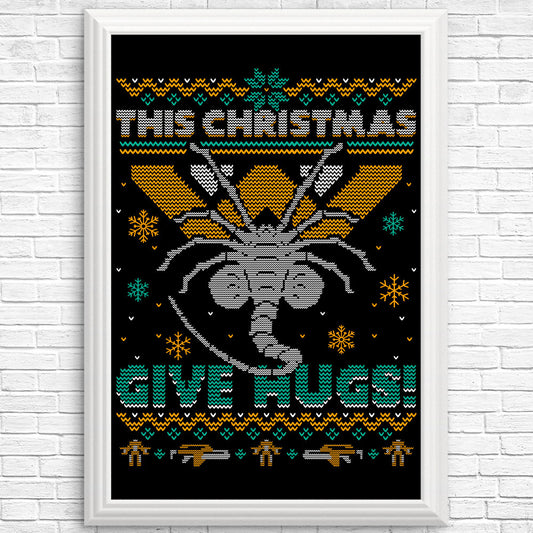 Ugly Xmas Hugs - Posters & Prints