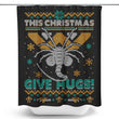 Ugly Xmas Hugs - Shower Curtain