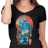 Ukiyo-e Aura - Women's V-Neck