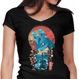 Ukiyo-e Aura - Women's V-Neck