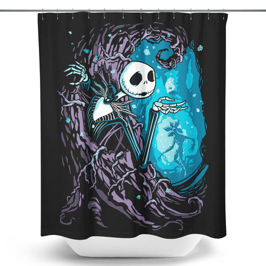 Upside Down Town - Shower Curtain