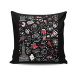 Upsides Doodles - Throw Pillow