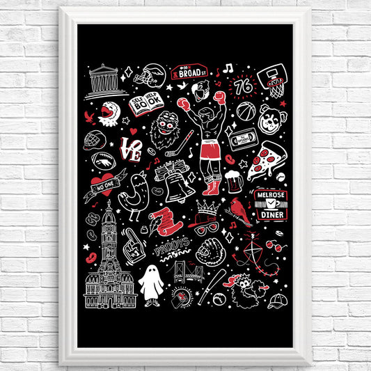 Upsides Doodles - Posters & Prints