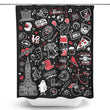 Upsides Doodles - Shower Curtain