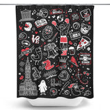 Upsides Doodles - Shower Curtain