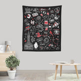 Upsides Doodles - Wall Tapestry