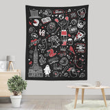 Upsides Doodles - Wall Tapestry