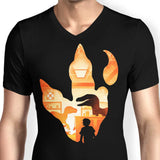 Velociraptor Footprint - Men's V-Neck