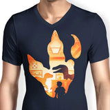 Velociraptor Footprint - Men's V-Neck